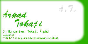 arpad tokaji business card